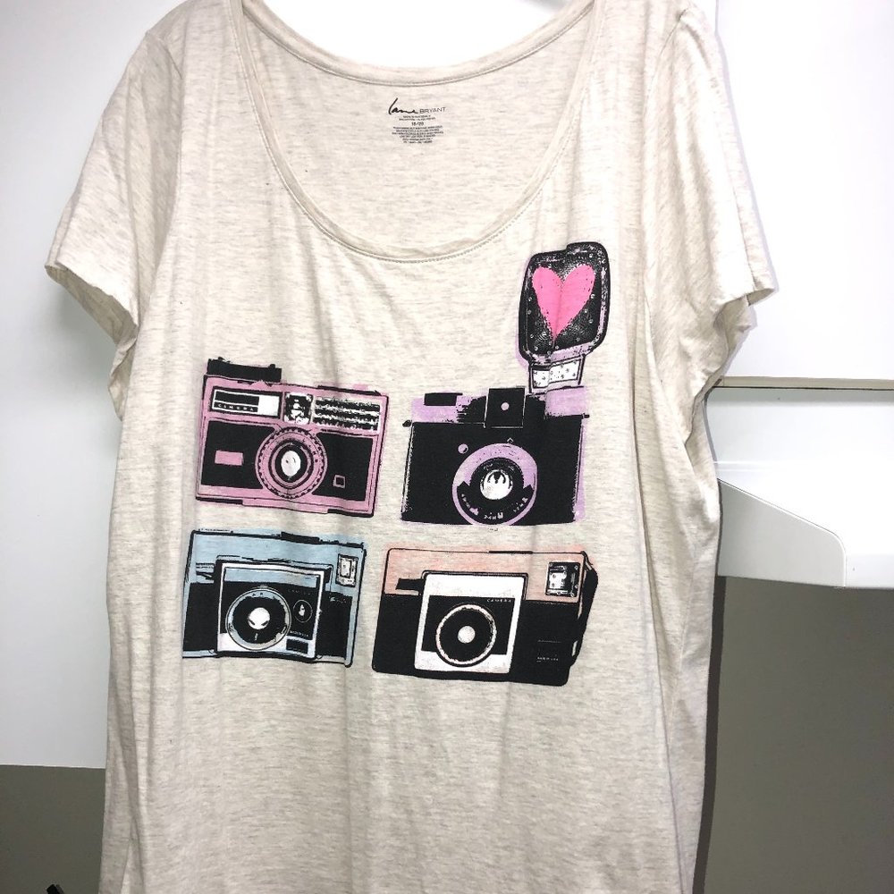 Lane Bryant. Camera Graphic Tee